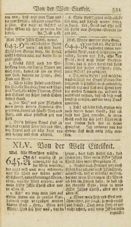 XLV. Von der Welt Eitelkeit.