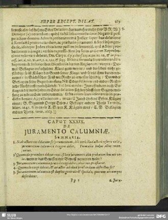 Caput XXXIX. De Juramento Calumniae