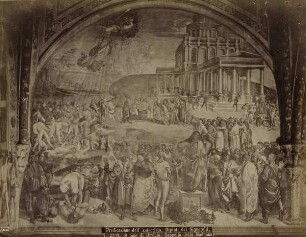 Predicazione dell`Antecristo. Dipinti dal Signorelli. 2380. Duomo di Orvieto. Cappella della Madonna.