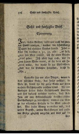 Sechs und funfzigster Brief. Ehetrennung.