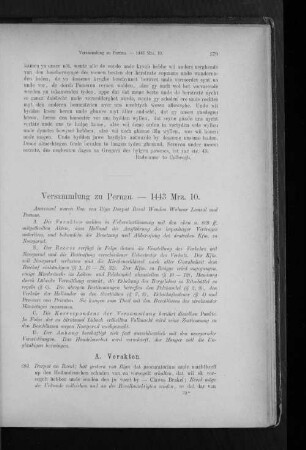 Versammlung zu Pernau. - 1443 Mrz. 10.