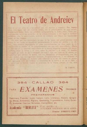 El teatro de Andreiev