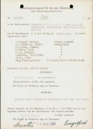 Köhler, Josefa