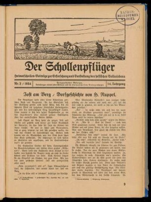 Der Schollenpfüger 14. Jahrgang, Heft 2, 1934