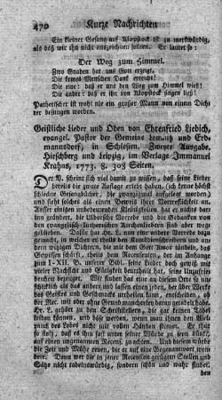 Geistliche Lieder und Oden. 2.Aufl.