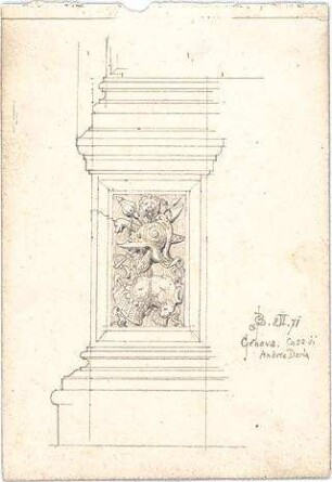 Walther, Conradin; u. a. Deutschland; Italien; Skizzen - Casa di Andrea Doria in Genua (Detail)