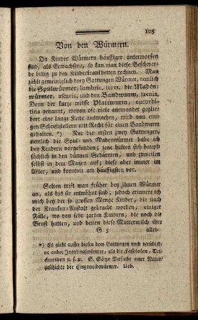 Von den Würmern. - Von den Scrofeln.