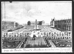 Berlin, Schloss Berlin, Lustgarten, Stich aus Toland, Hofbibliothek.