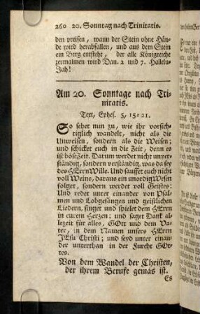 260-271, Am 20. Sonntage nach Trinitatis