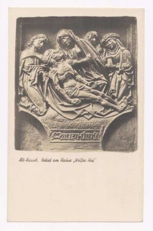 Alt-Kassel. Relief am Hause "Weißer Hof"