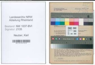Entnazifizierung Karl Neuber , geb. 13.09.1911 (Elektriker)
