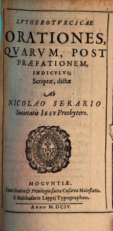 Luthero-Turcicae orationes ...