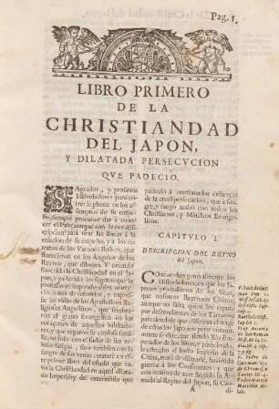 Capitulo I. Descripcion del reyno de Japon