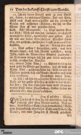 Von der Menschwerdung Christi.