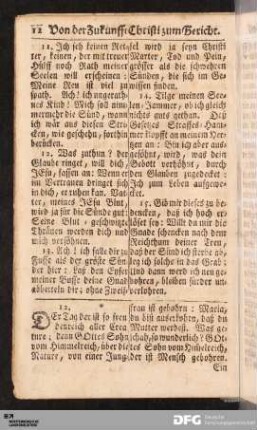Von der Menschwerdung Christi.
