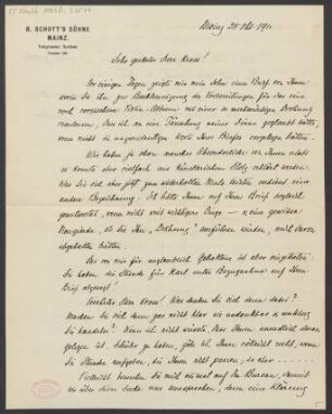 Brief an Emil Kross : 28.10.1911