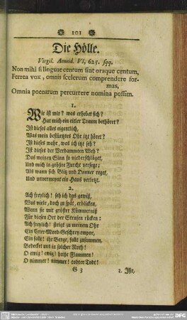 Die Hölle. Virgil. Aeneid.. VI, 625. sqq.