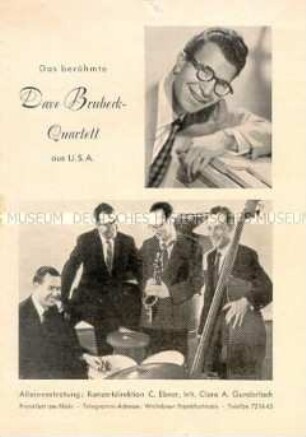Programmheft zur Europatournee des Dave-Brubeck-Quartetts 1958/1959