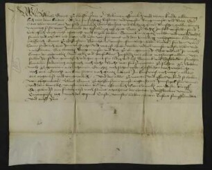 Graf Ulrich von Helfenstein [Ruine bei Geislingen a. d. Steige/Lkr. Göppingen] quittiert Bürgermeister und Rat der Stadt Ulm den Erhalt der 360 rheinischen Gulden für seinen Jahressold. Er verzichtet für sich und seinen Bruder, den Domherren Johann Helferich von Helfenstein, auf alle weitergehenden Forderungen an die Stadt.