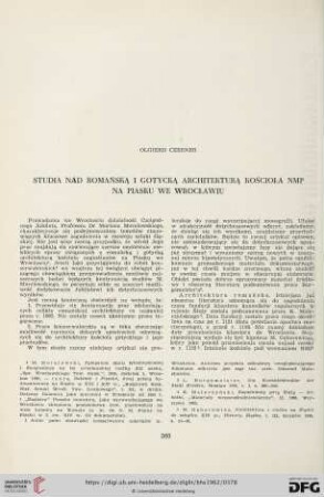 24: Studia nad romańską i gotycką architekturą kościoła NMP na Piasku we Wrocławiu