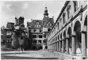 Dresden-Altstadt. Stallhof mit den Ruinen von Kanzleihaus, Georgenbau und Langem Gang. Dresden: Landesamt für Denkmalpflege Sachsen, Nowak_1