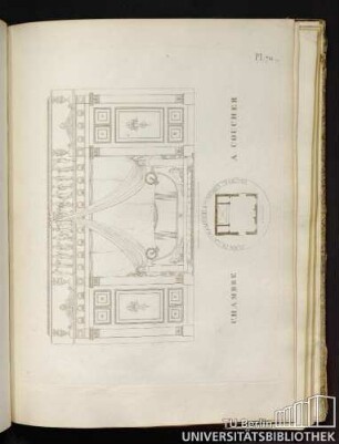 Pl. 70. Chambre A Coucher.