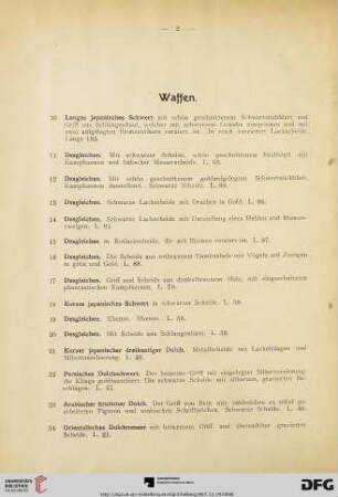 Waffen (Nr. 10-26)