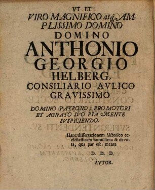 Historia Seculi Primi Fabulis Variorum Maculata