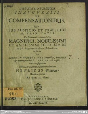 De compensationibus