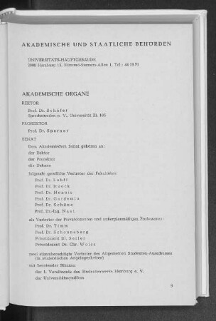 Akademische und Staatliche Behörden