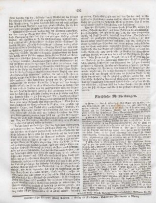 492 Kirchliche Mittheilungen