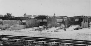 Pfeilerbetonierung neue Eisenbahnbrücke Heilbronn
