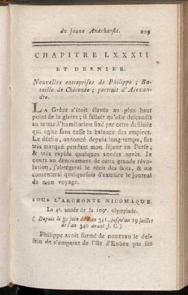 Chapitre LXXXII Et Dernier. Nouvelles entreprises de Philippe; Bataille de Chéronée; portrait d'Alexandre.