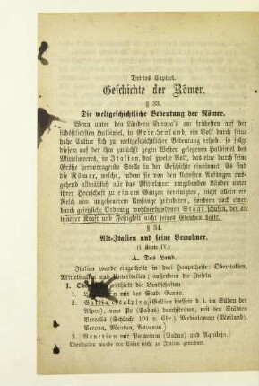 Drittes Capitel. Geschichte der Römer