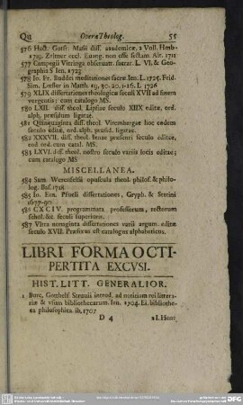 Libri Forma Octipertita Excusi