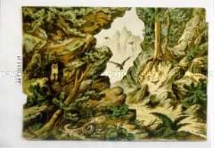 Papiertheaterdekoration "Wolfsschlucht"