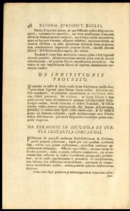 De Terminis In Secunda Et Tertia Instantia Servandis.