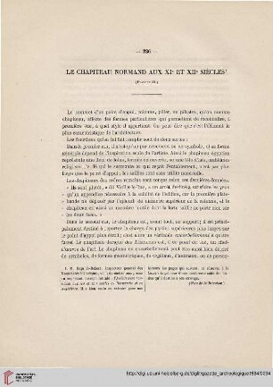 Le chapiteau normand aux XIe et XIIe siècles