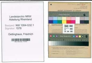 Entnazifizierung Friedrich Oettinghaus , geb. 23.01.1912 (Staadtinspektor)