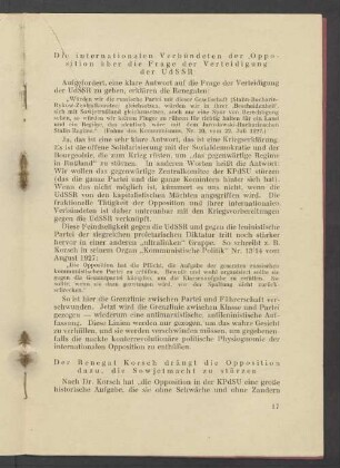 Die internationalen Verbündeten der Opposition über die Frage der Verteidigung der UdSSR