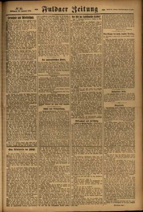 Zweite Ausgabe vom Mittwoch, den 30. Januar 1924.
