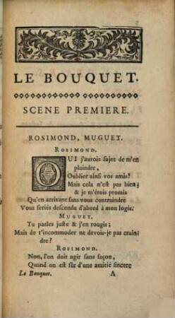 Le Bouquet : Comédie