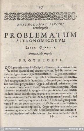 Liber Quartus. De motu Solis proprio.