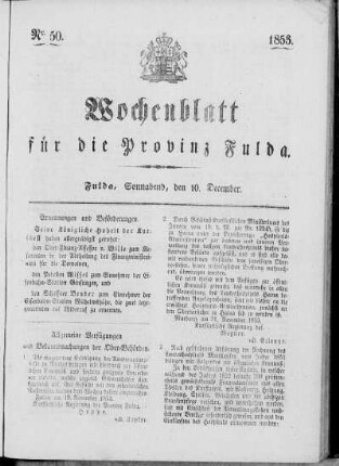 Nr. 50, Ausgabe vom 10. Dezember 1853