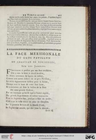 La face meridionale