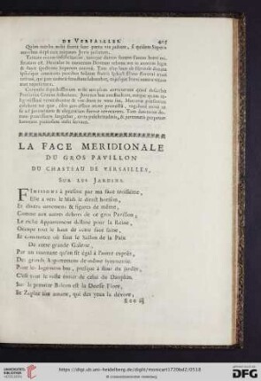 La face meridionale