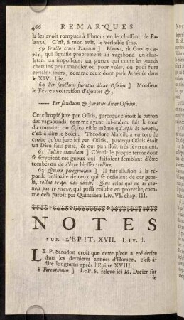 466-467, Notes sur l'Epit. XVII.