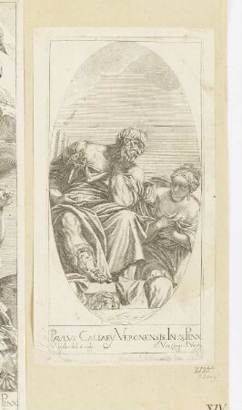 Allegorie des Alters und der Jugend, aus: "Opera selectiora quae Titianus Vecellius Cadubriensis et Paulus Calliari Veronensis inventarunt et pinxerunt"