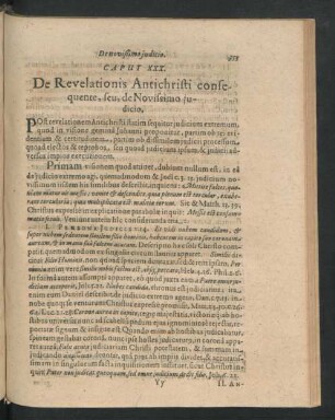 Caput XXX. De Revelationis Antichristi consequente, seu, de Novissimo iudicio.