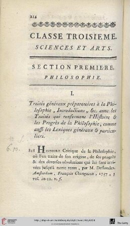 Section premiere: Philosophie